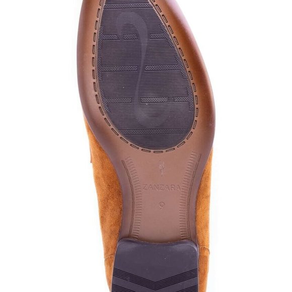 Zanzara Penny Loafer. Contrast Slot Vamp Strap. Size: 13. Color: COGNAC